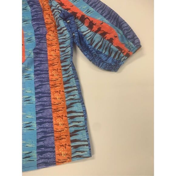 Multicolored Button Down Blouse - Picture 2 of 8